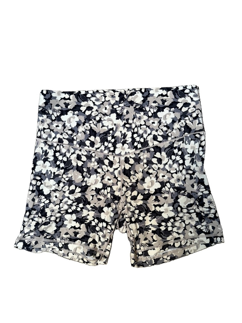 Aerie Sz L  Xtra Hold Up Shaping High Waisted Bike Shorts Floral Activewear Gym